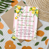 Ciao Bambina Baby shower Citrus rose Invitation