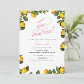 Ciao Bambina Lemons Baby Girl Shower Invitation (Debout devant)