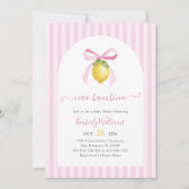 Ciao Bambina Pink Lemon Baby Shower Invitation (Devant)