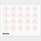 Ciao Bambina Pink Lemon Baby Shower Stickers (Feuille)