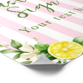 Ciao Bambina Pink Stripe Lemon Custom Sign Poster (Coin)
