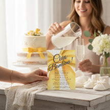 Ciao Bambina Watercolor Gele Strik Baby Shower
