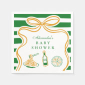 Ciao Bambino Groen Italiaans Baby shower Servet (Voorkant)