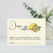Ciao Bambino Lemon Baby shower Luier Raffle Informatiekaartje (Staand voorkant)