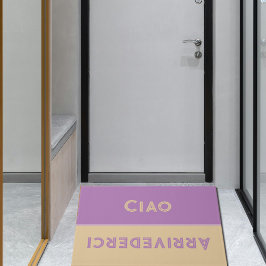 Ciao - begroeten Italiaans beige&lavender Deurmat