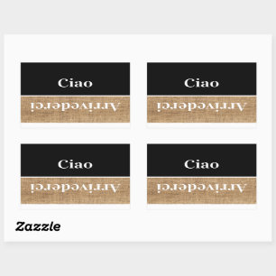 Ciao - begroeten Italiaans Rechthoekige Sticker
