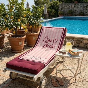 Ciao Bella Amalfi Coast Strepen Persoonlijk Badhanddoek