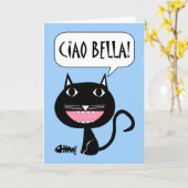 Ciao Bella ! Bonjour belle carte en italien (Fleur jaune)