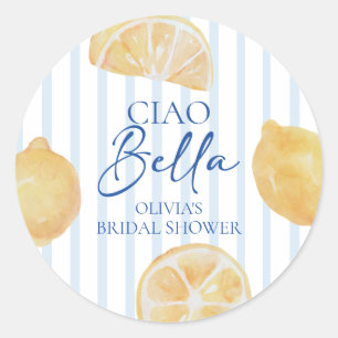 Ciao Bella Bruiloft met citroenen Ronde Sticker