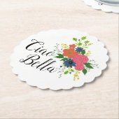 Ciao Bella florale onderzetters (Gekanteld)