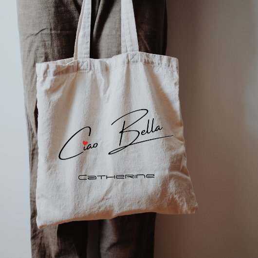 Ciao Bella Grocery Naam Canvas tas