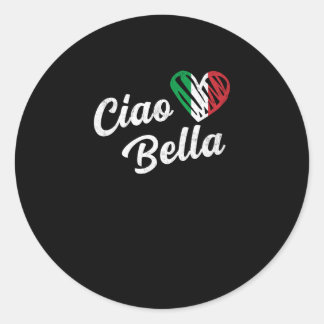 Ciao Bella Hallo Beauful Italië Ronde Sticker