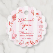 Ciao Bella Hand getrokken Vrijgezellenfeest Dank u Bedankjes Labels (Voorkant)