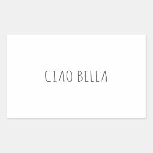 Ciao bella   Hi mooi Rechthoekige Sticker