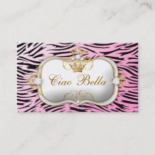 Ciao Bella Hip Zebra roze Visitekaartje