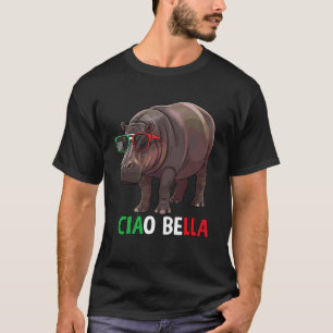 Ciao Bella Hippo Italiaanse Nijlpaard Zonnebril T-shirt