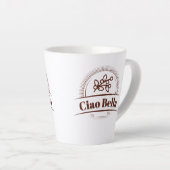 Ciao Bella. Italiaans Latte Mok (Rechterhoek)