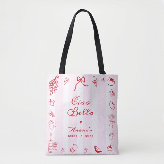 Ciao Bella Italien Sac Cadeau Rose et Rouge pour E (Devant)