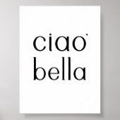 Ciao bella - minimalistic typography poster (Devant)