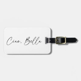 Ciao, Bella Modern Black & White Bagagelabel