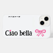 Ciao Bella Roze Hart Lint Naam Italiaanse Schets Case-Mate iPhone Case (Achterkant (horizontaal))