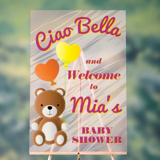 Ciao Bella shower de bébé fille (Neutre)