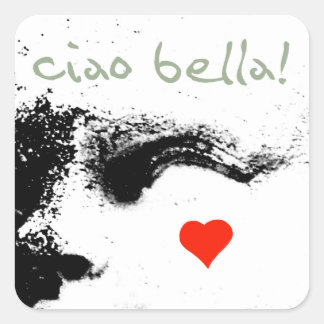 ciao bella! vierkante sticker