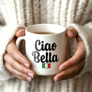 Ciao Bella Vlag Mok - Italiaans Cadeau voor Haar