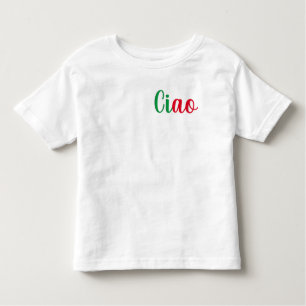 Ciao - handgeschreven groet in het Italiaans Kinder Shirts