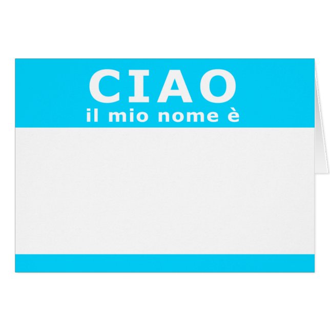 CIAO il mio nome e (Devant Horizontal)
