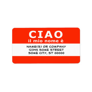 CIAO il mio nome e Etiket