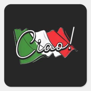 Ciao. - Italiaanse en Europese Venetië Scooter en Vierkante Sticker