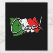 Ciao. - Italiaanse en Europese Venetië Scooter en Wijn Etiket (Enkel label)