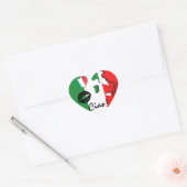Ciao Italiaanse vlag en vormen Hart Sticker (Envelop)