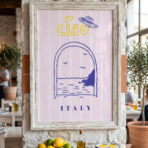Ciao Italië Zomer Vakantie Poster