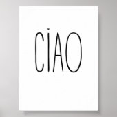 Ciao - minimalistic typography poster (Devant)