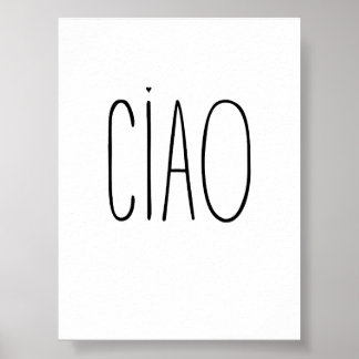 Ciao - minimalistic typography poster