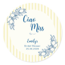 Ciao Miss Bruiloft Rond Sticker