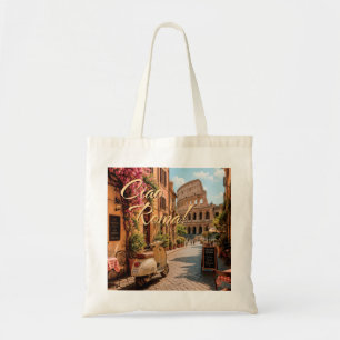 Ciao Roma Vintage Colosseum Esthetiek Tote Bag