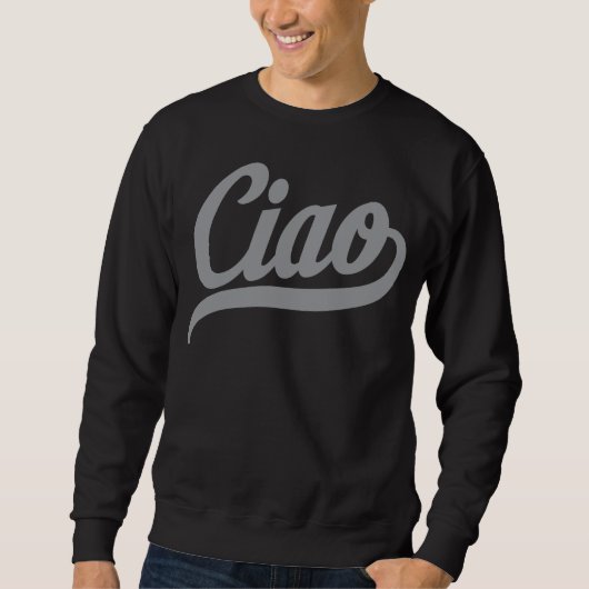 Ciao-script (grijs) trui (Voorkant)