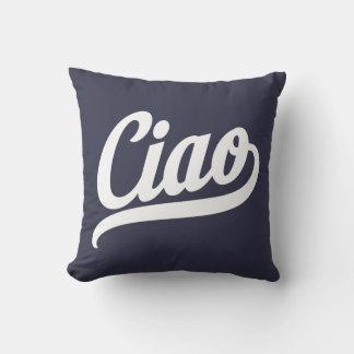 Ciao-script (wit) kussen