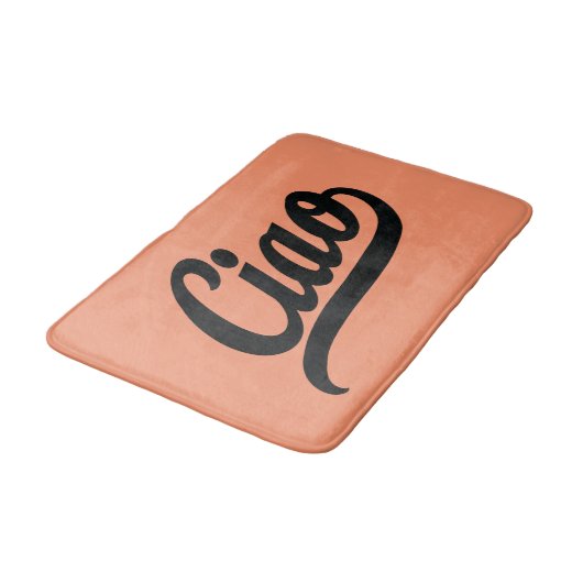 Ciao-script (zwart) badmat (Gekanteld)