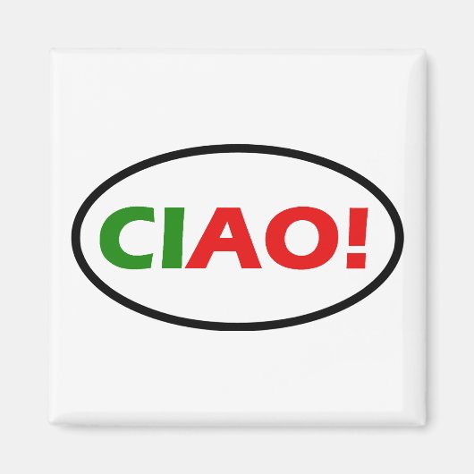 Ciao! Square Magnet Magneet (Voorkant)