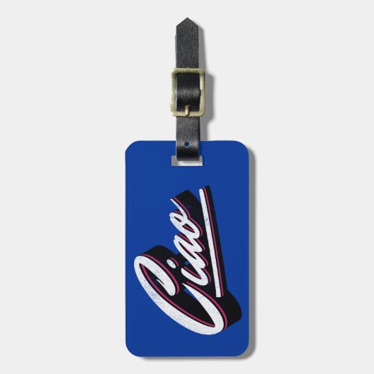 Ciao tekst ontwerp bagagelabel (Voorkant verticaal)