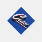 Ciao tekst ontwerp servet (Hoek)