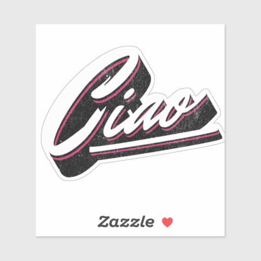 Ciao tekst ontwerp sticker (Vel)