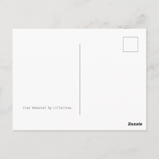 Ciao Venezia! Briefkaart (Achterkant)