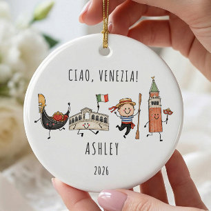 Ciao Venezia Ornement de Voyage Personnalisé