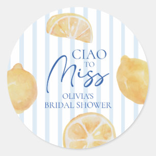 Ciao voor de bruidsfeest van Miss Lemon Ronde Sticker