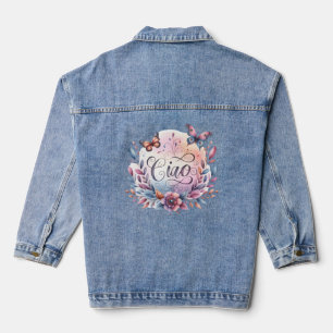 Ciao Waterverf vlinder denim jas Denim Jacket